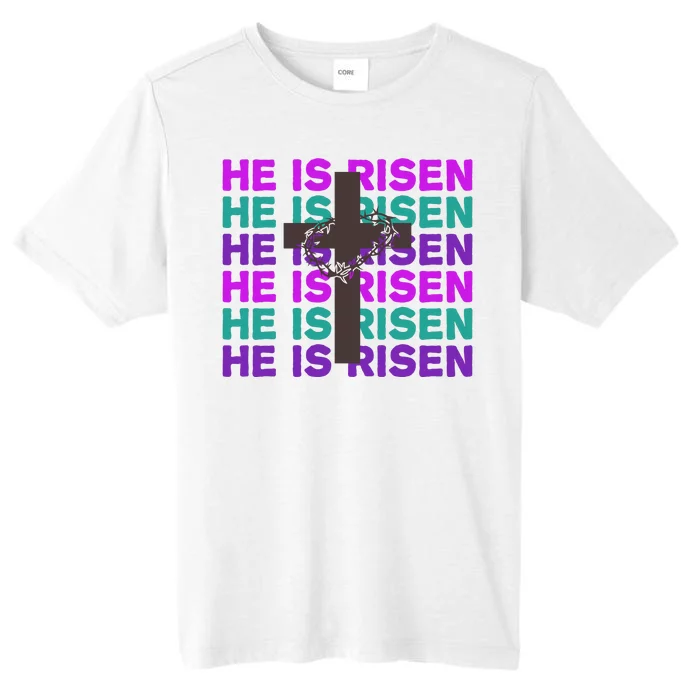 He Is Risen Retro Cross Easter ChromaSoft Performance T-Shirt