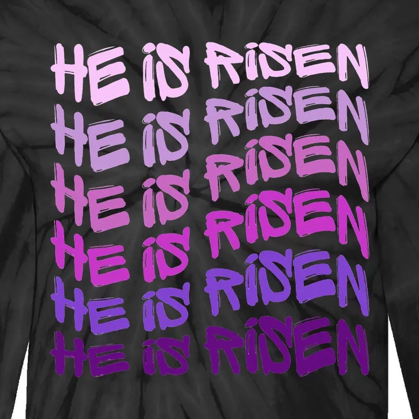 He is Risen, Easter He is Risen, He is Risen Apparel, Jesus Tie-Dye Long Sleeve Shirt