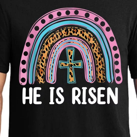 He Is Risen Rainbow Easter Cross Pajama Set