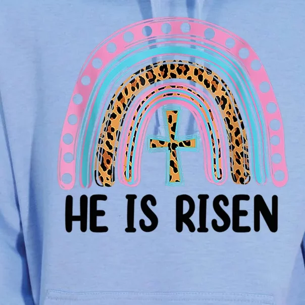 He Is Risen Rainbow Easter Cross Unisex Surf Hoodie