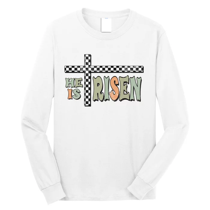 He Is Risen Easter Matthew 28 6 Christian Long Sleeve Shirt