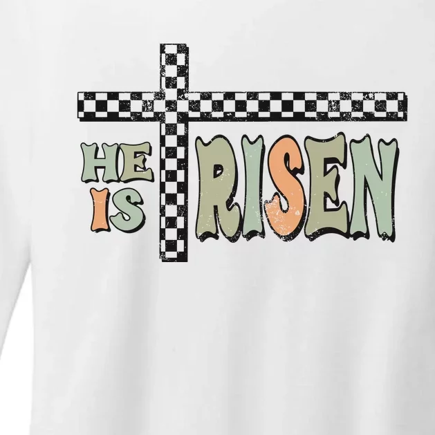 He Is Risen Easter Matthew 28 6 Christian Womens CVC Long Sleeve Shirt