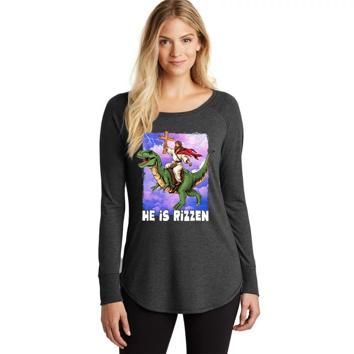 He Is Rizzen Women's Perfect Tri Tunic Long Sleeve Shirt