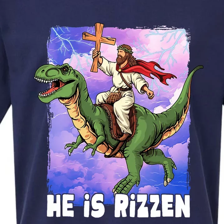 He Is Rizzen Sueded Cloud Jersey T-Shirt