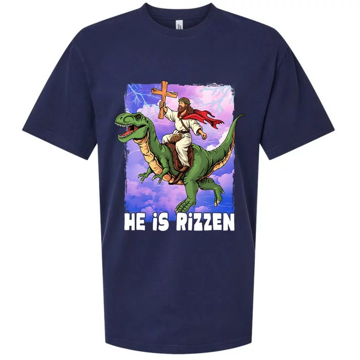 He Is Rizzen Sueded Cloud Jersey T-Shirt