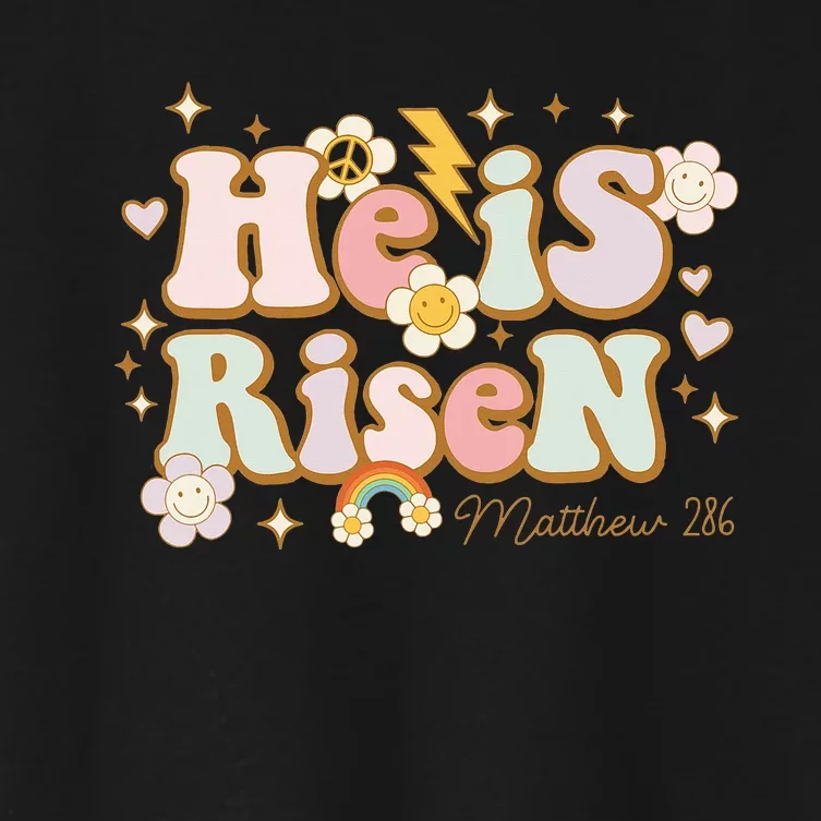 He Is Risen Indeed Happy Easter For Christian Easter Jesus Women's Crop Top Tee