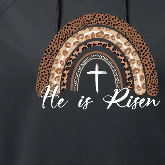 He Is Risen Jesus Christ Easter Christian Faith Performance Fleece Hoodie