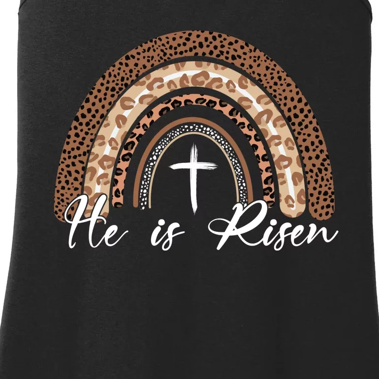 He Is Risen Jesus Christ Easter Christian Faith Ladies Essential Tank