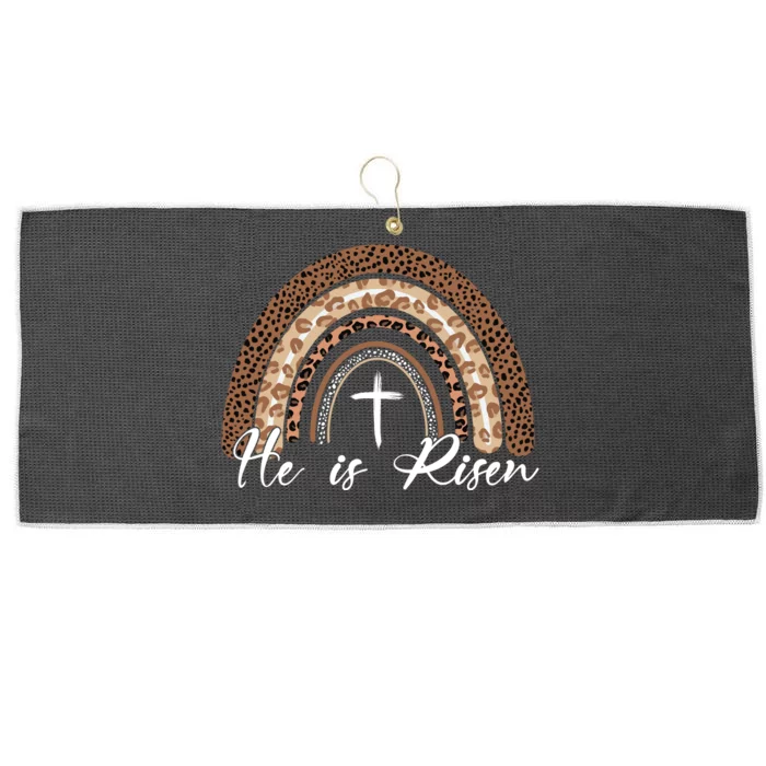 He Is Risen Jesus Christ Easter Christian Faith Large Microfiber Waffle Golf Towel