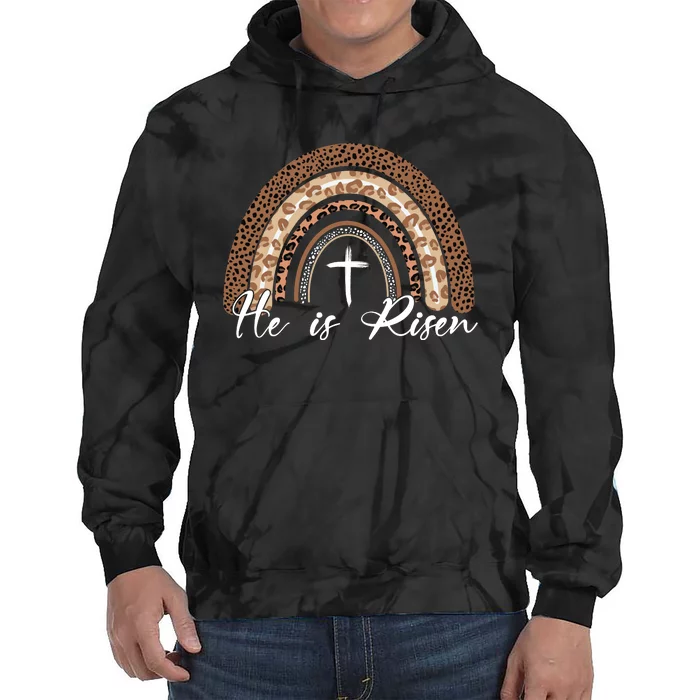 He Is Risen Jesus Christ Easter Christian Faith Tie Dye Hoodie