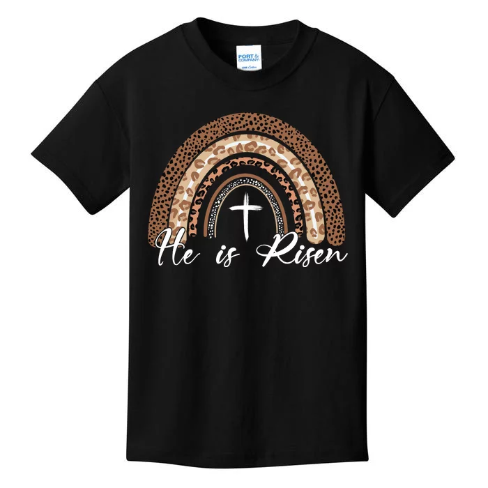 He Is Risen Jesus Christ Easter Christian Faith Kids T-Shirt