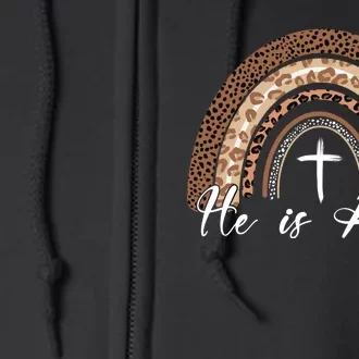 He Is Risen Jesus Christ Easter Christian Faith Full Zip Hoodie