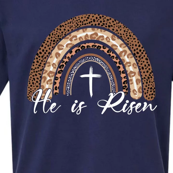 He Is Risen Jesus Christ Easter Christian Faith Sueded Cloud Jersey T-Shirt