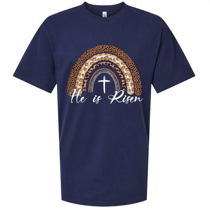 He Is Risen Jesus Christ Easter Christian Faith Sueded Cloud Jersey T-Shirt