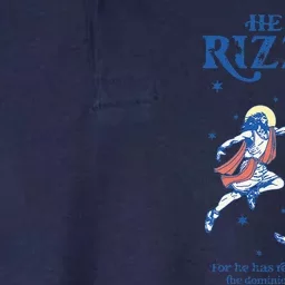 He Is Rizzin Funny Easter Day Jesus Playing Basketball Softstyle Adult Sport Polo