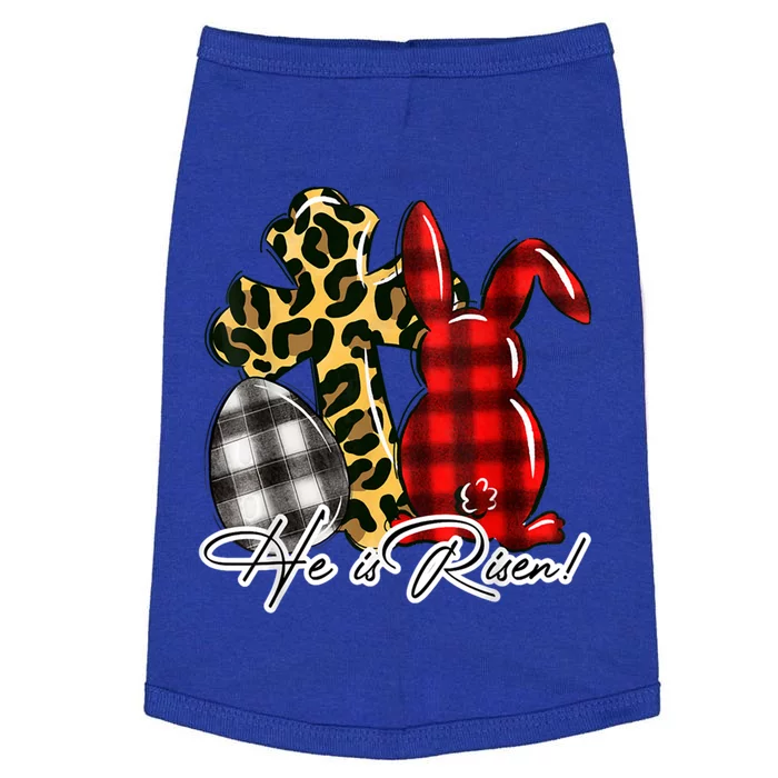 He Is Risen Christian Easter Happy Easter Day Leopard Gift Doggie Tank