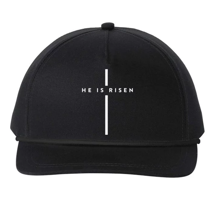 He Is Risen Cross Jesus Easter Day Christians Snapback Five-Panel Rope Hat