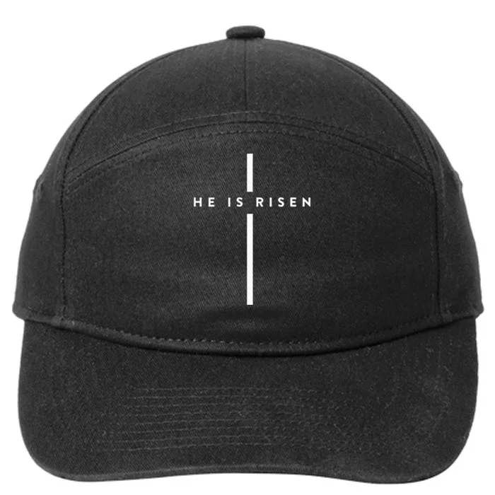 He Is Risen Cross Jesus Easter Day Christians 7-Panel Snapback Hat