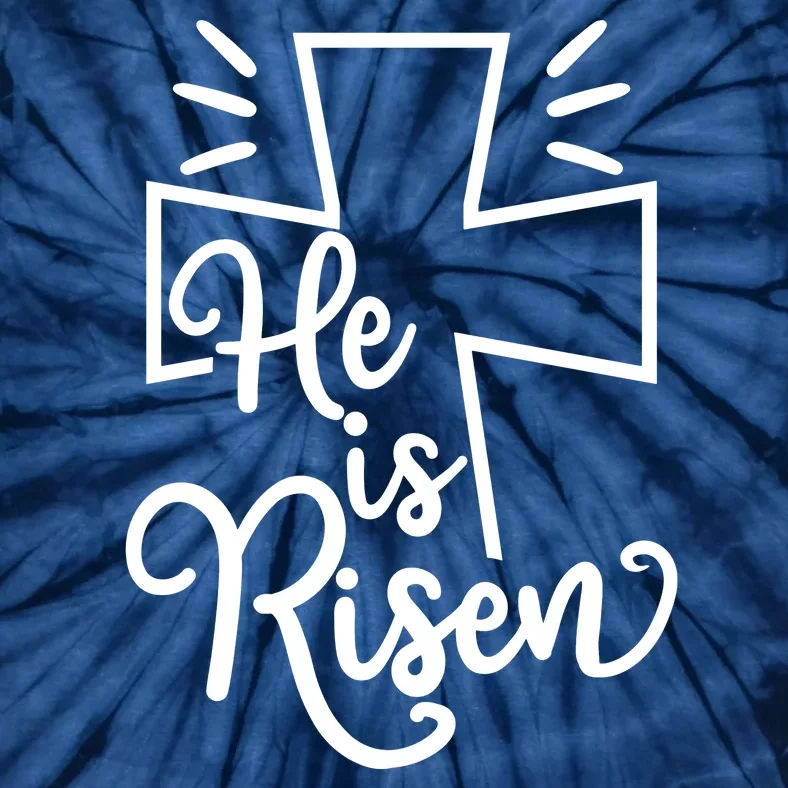 He Is Risen Jesus Cross Easter Tie-Dye T-Shirt