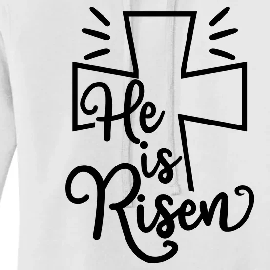 He Is Risen Jesus Cross Easter Women's Pullover Hoodie