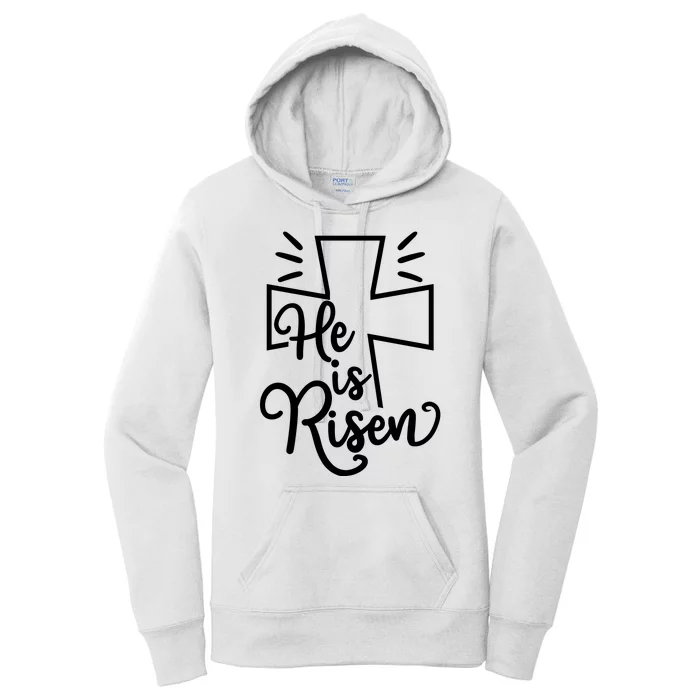 He Is Risen Jesus Cross Easter Women's Pullover Hoodie