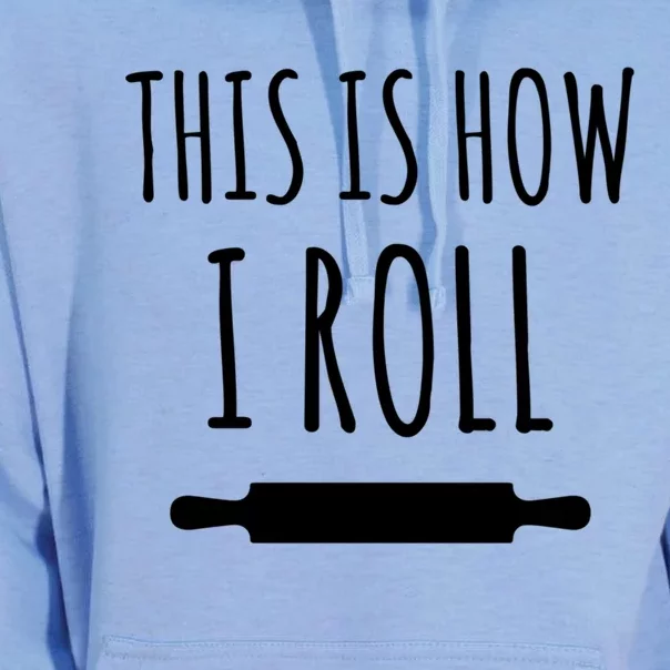 How I Roll Rolling Pin Funny Chef Gift Unisex Surf Hoodie