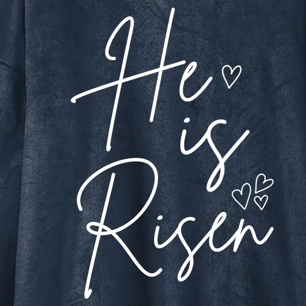 He Is Risen Jesus Easter Heart Hooded Wearable Blanket