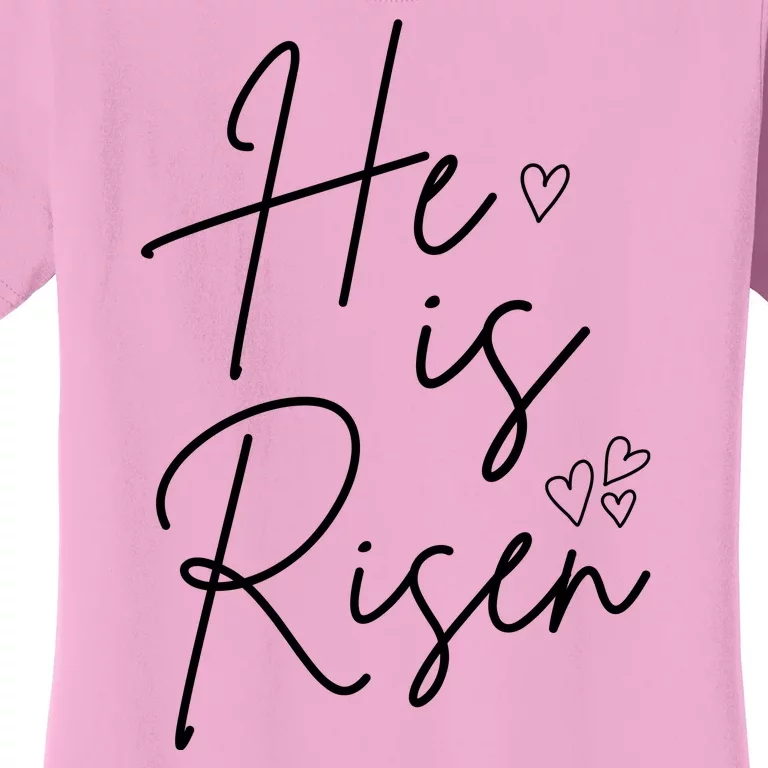 He Is Risen Jesus Easter Heart Women's T-Shirt