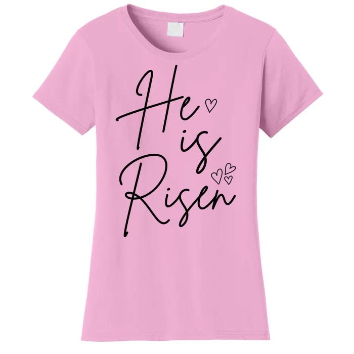 He Is Risen Jesus Easter Heart Women's T-Shirt