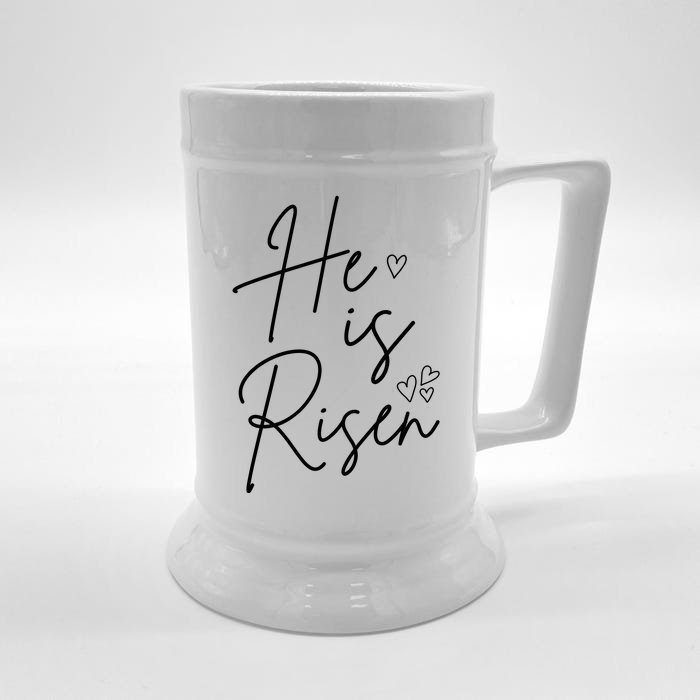 He Is Risen Jesus Easter Heart Front & Back Beer Stein