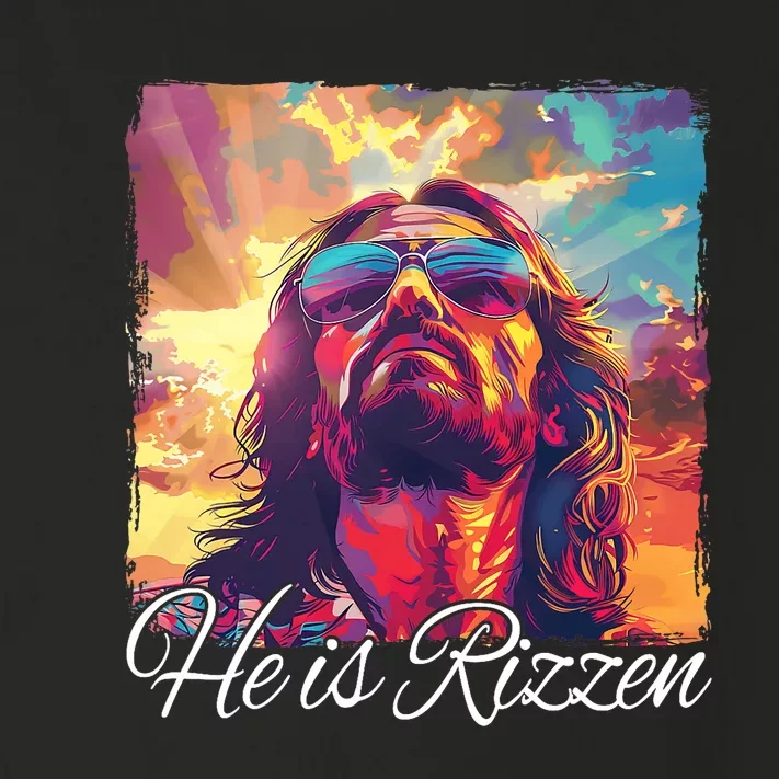 He Is Rizzen Jesus Trending Design Toddler Long Sleeve Shirt