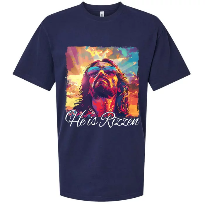 He Is Rizzen Jesus Trending Design Sueded Cloud Jersey T-Shirt