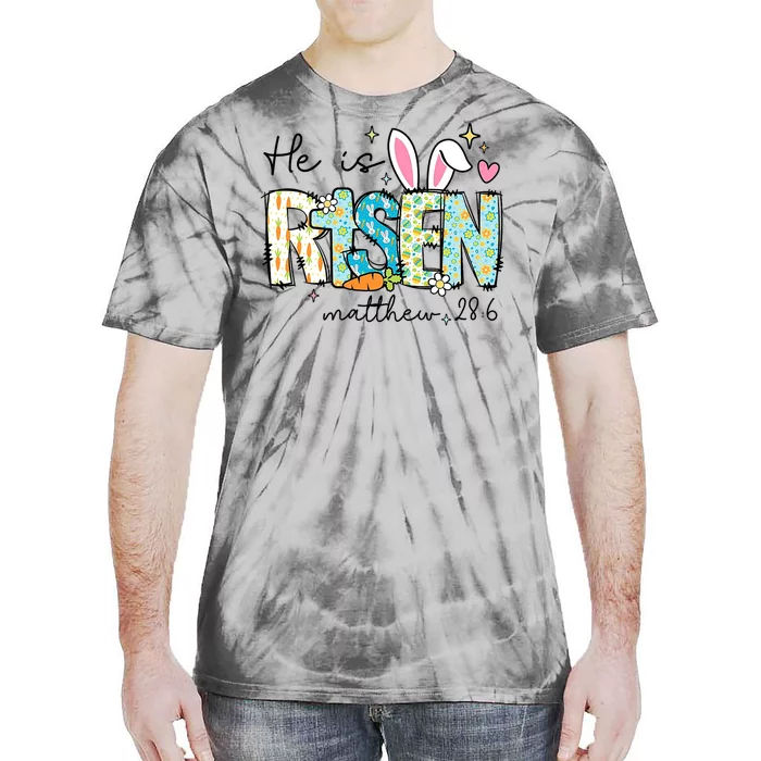 He Is Risen Jesus Christian Happy Easter Day Tie-Dye T-Shirt