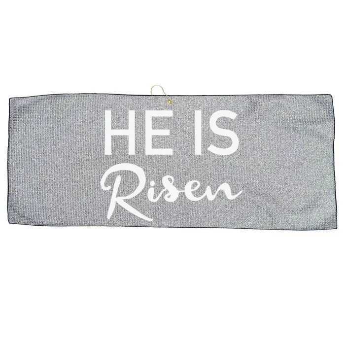 He Is Risen Christian Graphic Faith Easter Large Microfiber Waffle Golf Towel