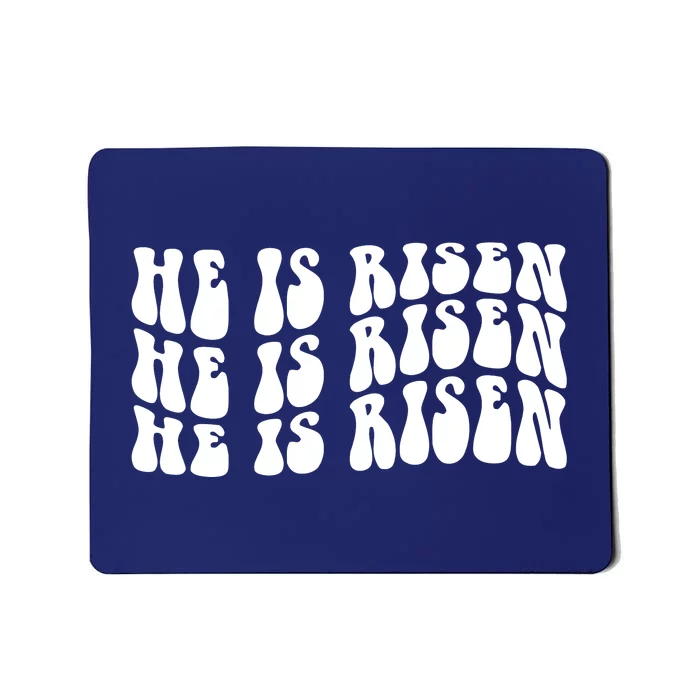 He Is Risen Jesus Retro Groovy Easter Mousepad