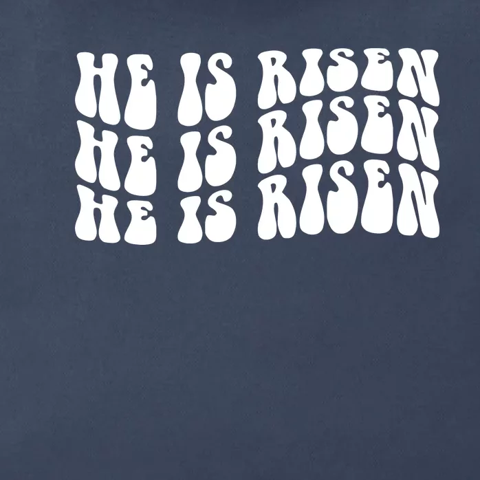 He Is Risen Jesus Retro Groovy Easter Zip Tote Bag