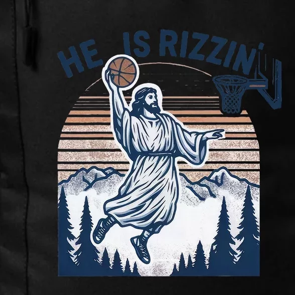 He Is Rizzin Basketball Jesus Daily Commute Backpack