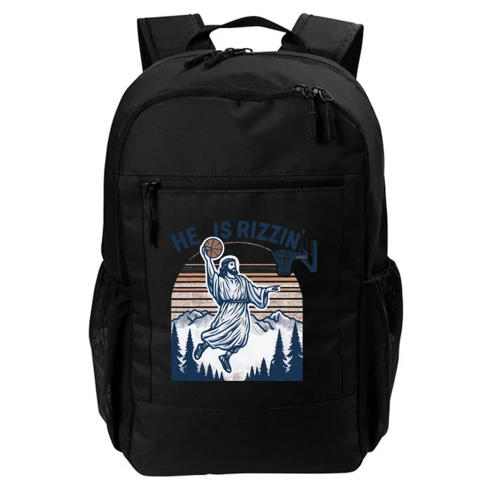 He Is Rizzin Basketball Jesus Daily Commute Backpack