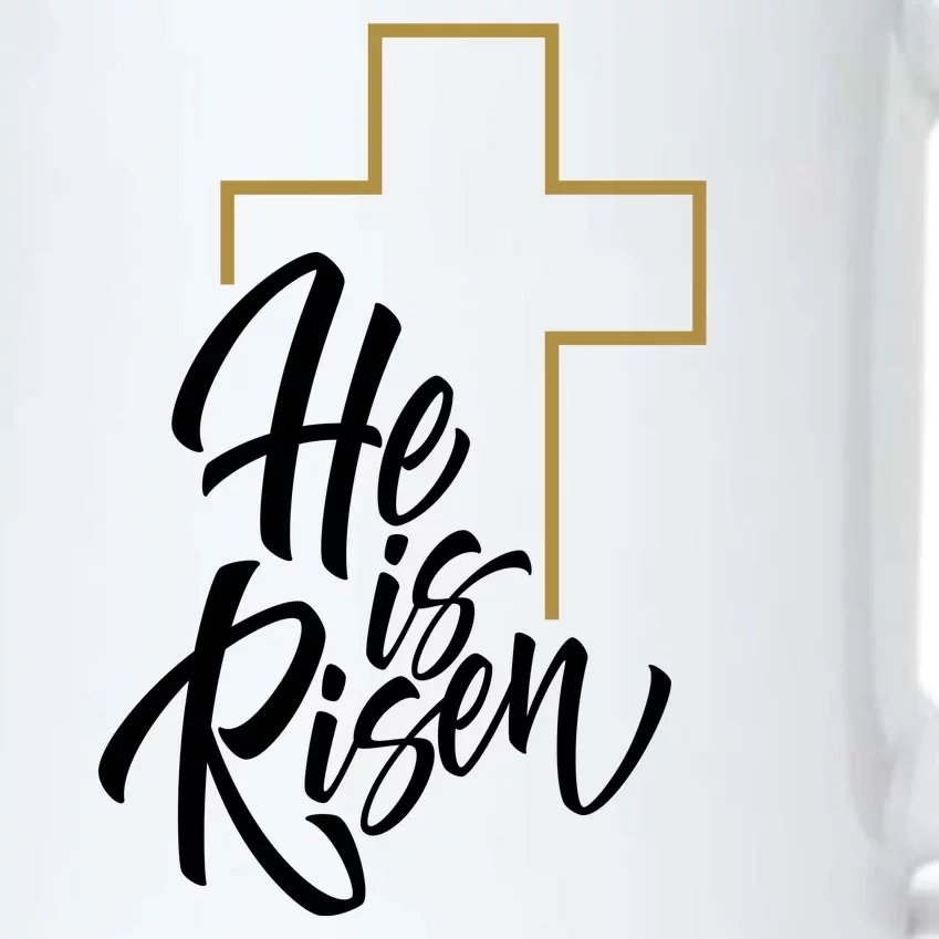 He Is Risen Easter Cross Christian Black Color Changing Mug