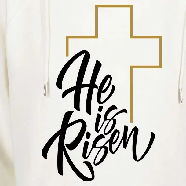 He Is Risen Easter Cross Christian Womens Funnel Neck Pullover Hood