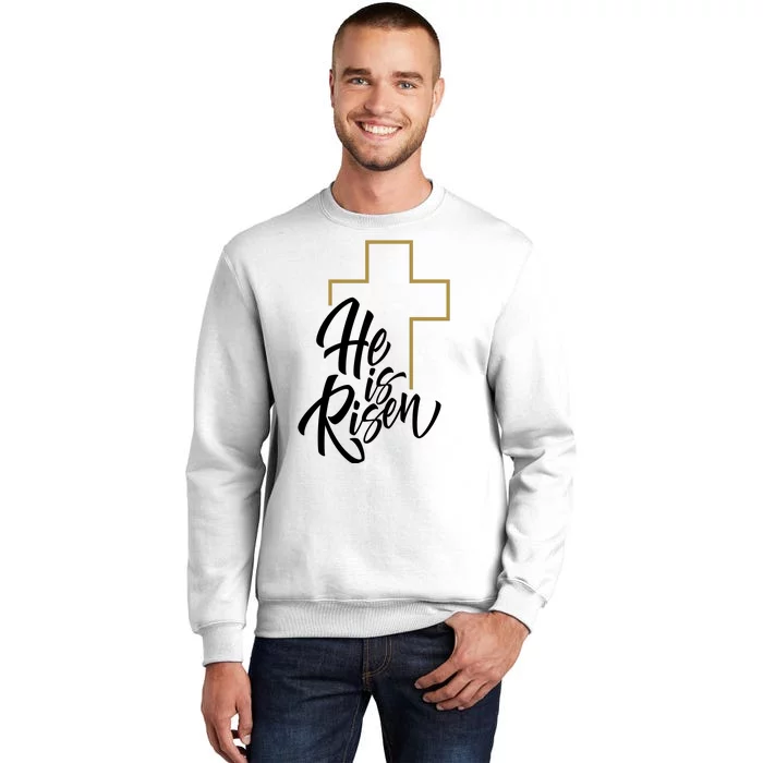 He Is Risen Easter Cross Christian Sweatshirt