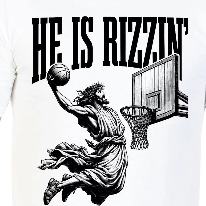 He Is Rizzin Funny Jesus Basketball Easter Meme Comfort Colors T-Shirt