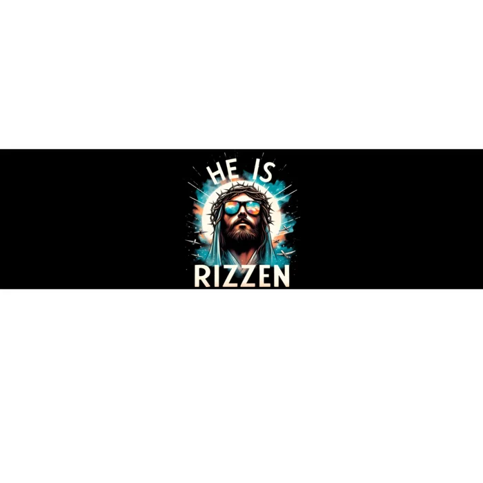 He Is Rizzen Jesus Is Rizzen Retro Jesus Christian Religious Bumper Sticker