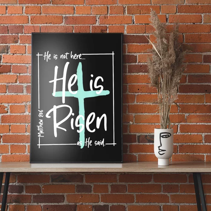 He Is Risen Easter Christian Poster