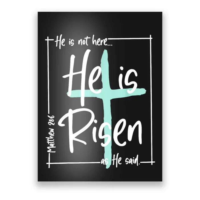 He Is Risen Easter Christian Poster