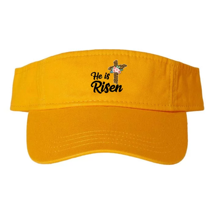 He Is Risen Jesus Christ Easter Cross Valucap Bio-Washed Visor