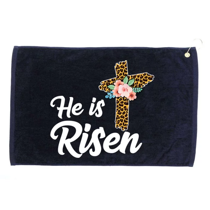 He Is Risen Jesus Christ Easter Cross Grommeted Golf Towel