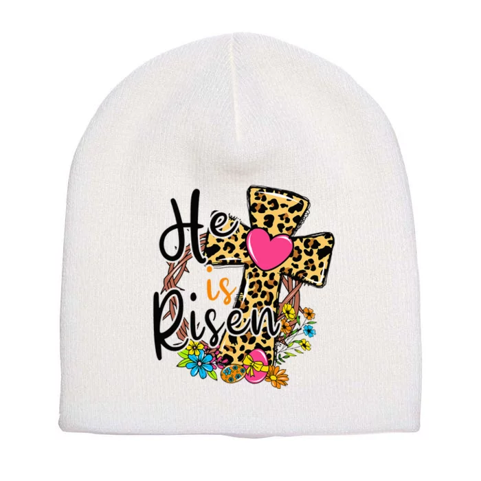 HE Is Risen Jesus Resurrection Christian for easter Short Acrylic Beanie