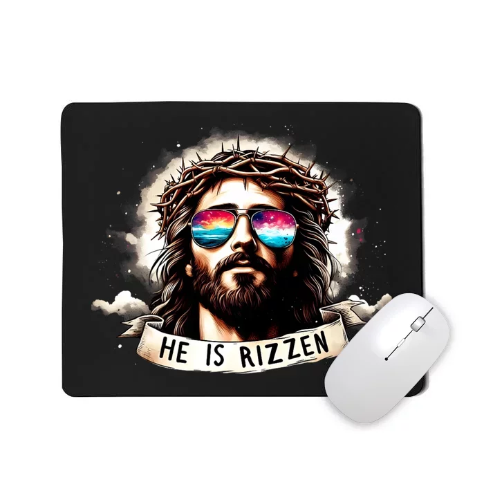 He Is Rizzen Jesus Is Rizzen Christian Jesus Religious Mousepad