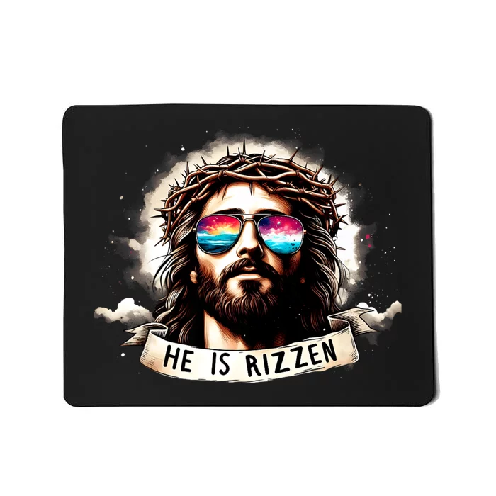 He Is Rizzen Jesus Is Rizzen Christian Jesus Religious Mousepad